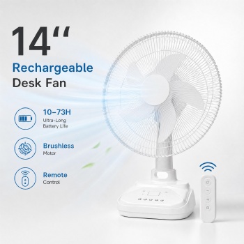 Table rechargeable fan