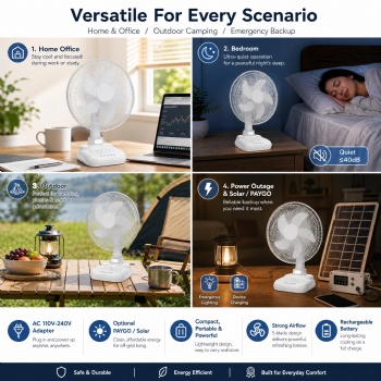 Table rechargeable fan